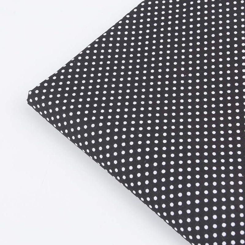 Antetek 7Pcs 20" x 20" Cotton Fabric DIY Making Supplies Quilting Patchwork Fabric Fat Quarter Bundles DIY for Quilting Cotton Patchwork Cushions (Black, 20" x 20") - Image 2